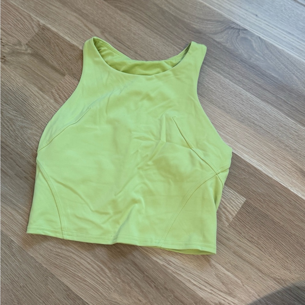 Lululemon Athletica Neon Yellow Crop Top